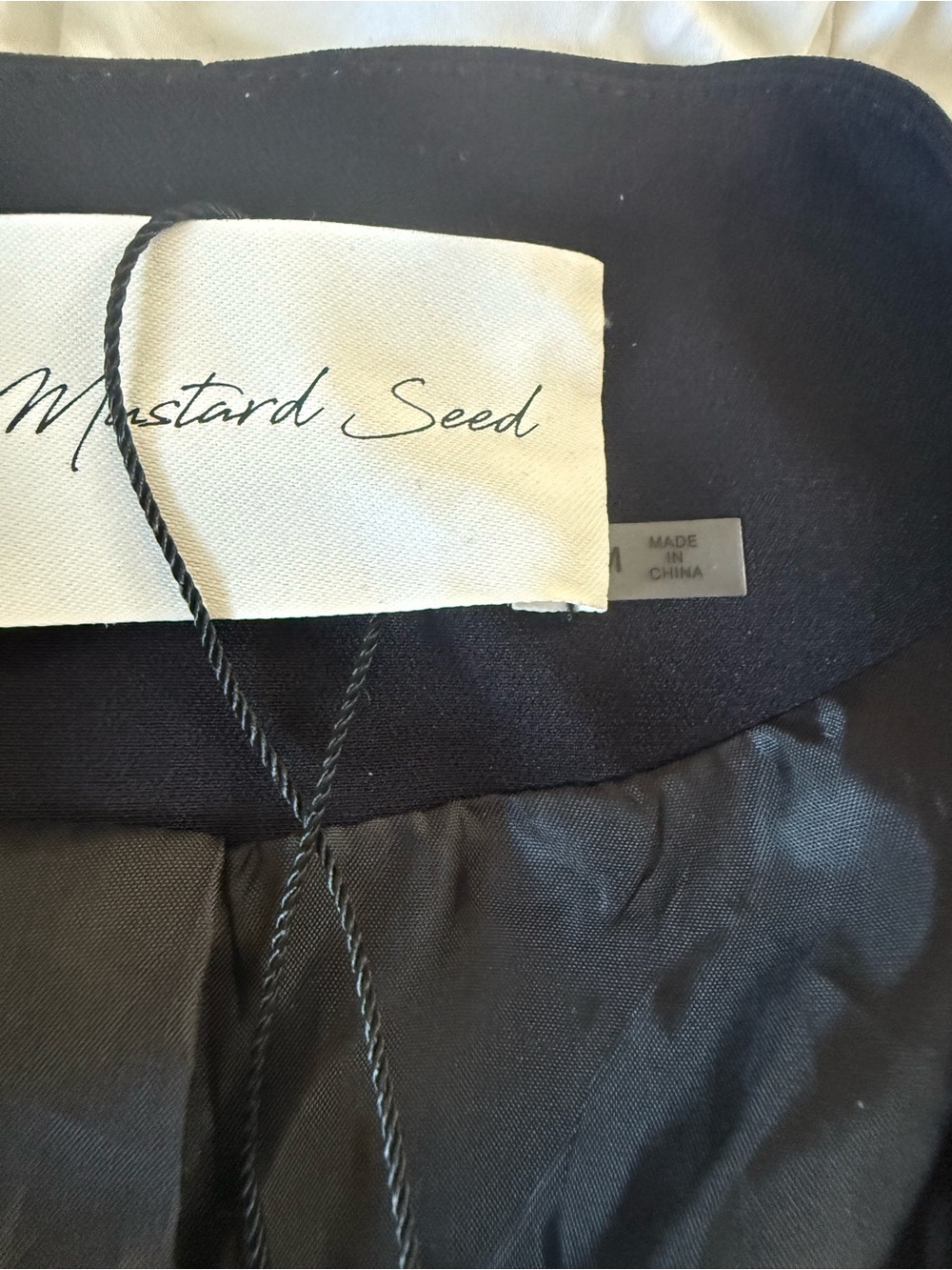 Mustard Seed Black Longline Vest Blazer NWT Size M One Button Lined - Picture 3 of 5
